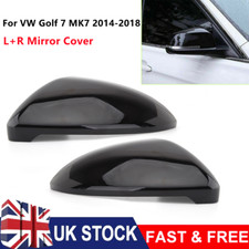 2x Gloss Black Wing Mirror Cover Caps For VW Golf Mk7 Mk7.5 R GTI 2014-2018 UK