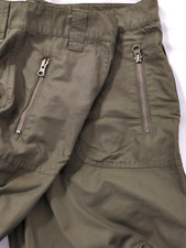 Lauren Ralph Lauren Women Size 8 Nylon Cargo Pants Olive Green Zipper Pockets