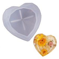 DIY Epoxy Resin Silicone Molds Heart Diamond Mould Casting Jewelry Making Craft