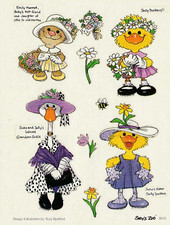 Vintage Suzy's Zoo Sticker sheet 9515 VG Cond   FREE SHIP W/ Minimum Purchase