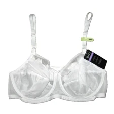 Bali Bra 44B White Classic Support DF0180 Full Coverage Adjustable Straps New