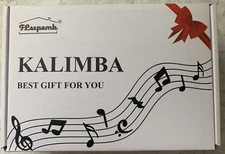 17 Key Kalimba Thumb Piano, Mahogany Wood Keyboard, Beautiful Rich Blue