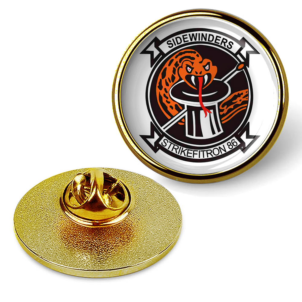 激レア　Small Atala head badge VFA-86 'Sidewinders' Tie Tac, Hat Pin, Badge, Military Emblem
