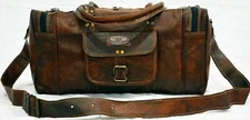 Vintage Men Bag Leather Duffel Travel Luggage Gym Dayout Weekend Overnight