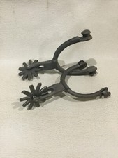 Pair of Cast Iron Metal Decorative Spurs Cowboy Boot Farm Decor New Unpainted