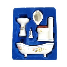Set mobili bagno casa delle bambole scala 1:12 toilette camera accessori in miniatura