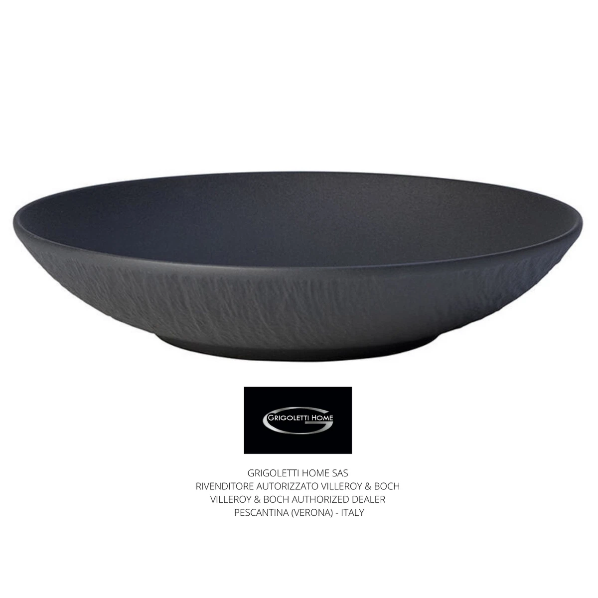 Set 6 Piatti Da Portata Rotondi In Melamina Nero 17,5 Cm – Lavabili In Lavastoviglie, Per Dessert E Antipasti