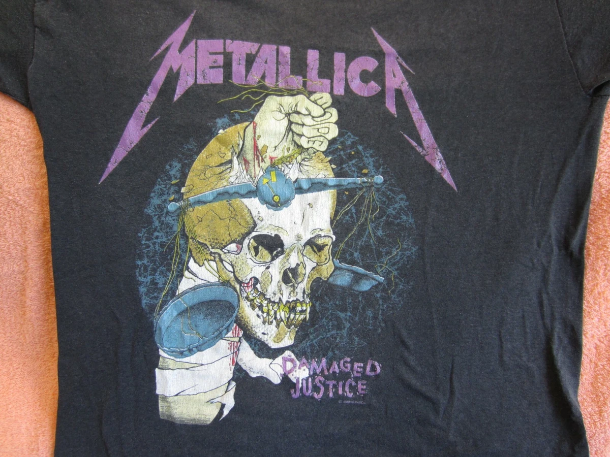 Vintage METALLICA Concert Shirt 1988 XL Damaged Justice Rare Original 80s  Metal