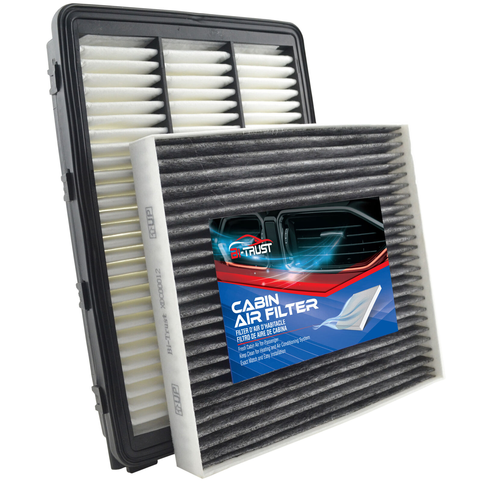 Combo Set Engine Cabin Air Filter for Hyundai Tucson 16-21 Kia Sportage 17-22