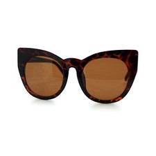 Women's Round Cat Eye Sunglasses Oversized Butterfly Fashion UV400