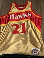 Dominique Wilkins Atlanta Hawks 75th Anniversary Mitchell & Ness Gold Swingman
