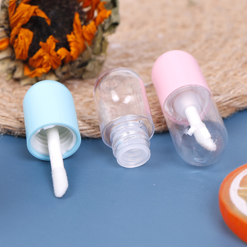 Gammaeon 2er Set Transparente Lipgloss-Tuben 3ml - Nachfüllbare Mini-Behälter Für DIY Kosmetik