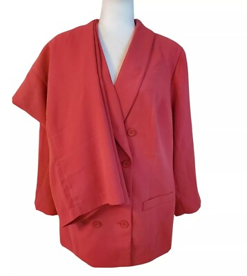 Jessica London Women’s 2PC Pink Doublebreasted Paris Suit Size 18P New 