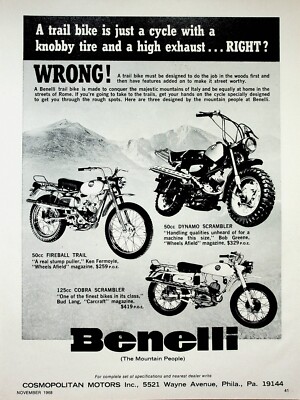 1968 Benelli Dynamo Fireball Cobra Scrambler Vintage