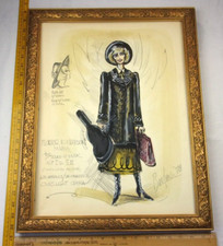 Florence Henderson The Sound of Music costume design ORIGINAL art Berliner 1978