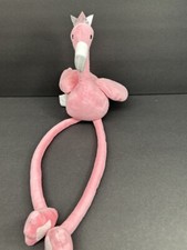 Flamingo Plush Pink Stuffed Animal 21" Bird Crown Floppy Legs HSN Warm Cozy