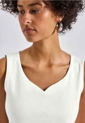 STREET ONE 323499 GANIA Shirt Top ärmellos Herzausschnitt blickdichte Qualität w