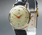 OH Serviced Vtg 1955 Seiko Super S13017 Gold 14K Hand Winding Men's Watch JAPAN