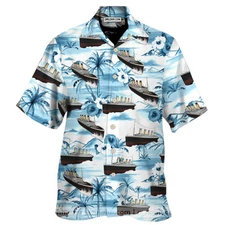 Titanic Hawaiian Shirt Aloha Summer Beach Button Down For Men