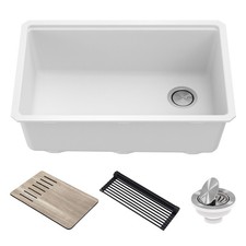 Kraus KGUW1-30 Bellucci 29" Undermount Single Basin Granite - White