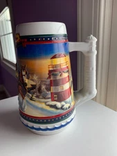 2002  Anheuser Busch  AB  Budweiser Beer Stein Clydesdales in box