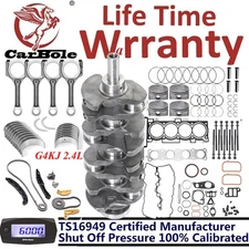 G4KJ 2.4 Engine Rebuild Overhaul Kit Crankshaft & Conrods Gasket Fit HYUNDAI KIA