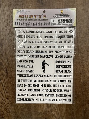 Monty Python Monty's Multiple Message Magnets Nerd Block Exclusive Holy Grail