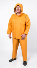 Waterproof PVC Zip Fishing Rain Suit, Heavy Duty, S-5XL