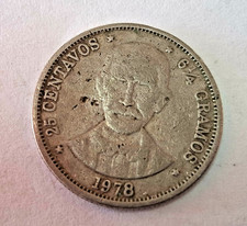1978 Dominican republic 25 centavo coin