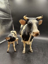 VINTAGE BREYER COW AND CALF FARMLAND SERIES HOLSTEINS. MADE IN USA