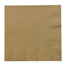 Gold Elegant Beverage Napkins 48pcs