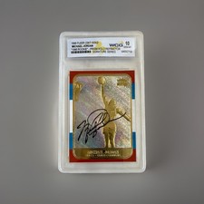 Fleer 1998 23KT Gold Michael Jordan Signature Series Auto Prism Holo WCG 10
