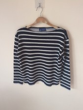 Saint James Breton Top Striped Wool Blend Nary/White 32 Oversized Unisex 