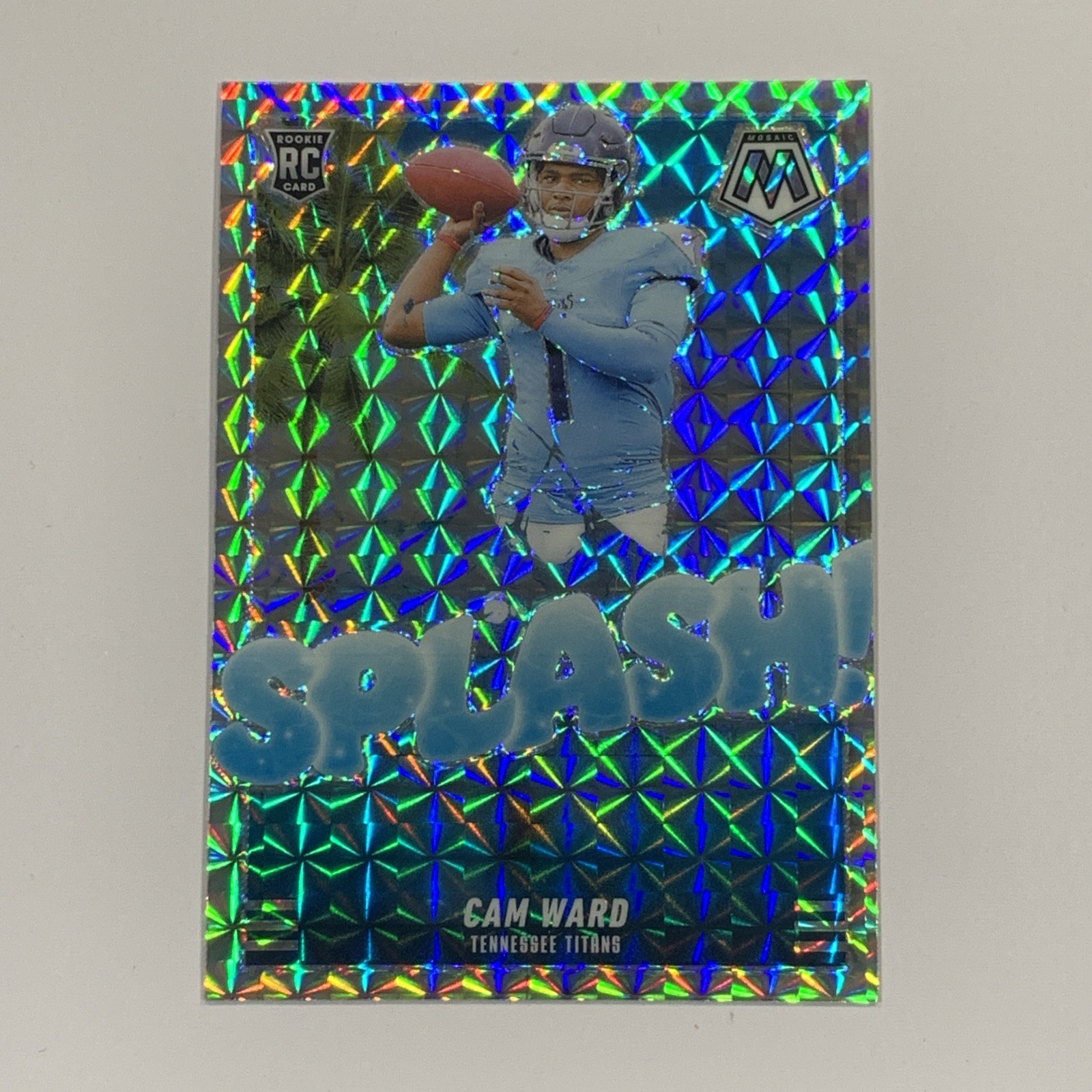 CAM WARD 2025 MOSAIC SPLASH ROOKIE SILVER MOSAIC PRIZM TITANS RC