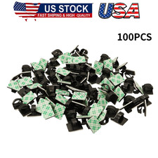 New 100Pcs Cable Clips Self-Adhesive Cord Management Wire Holder Organizer Clamp