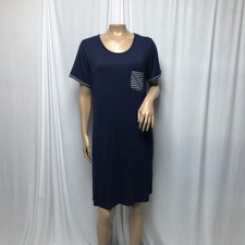Aceshin T Shirt Dress Womens Size Medium Navy Short Sleeve Summer Vacation NEW