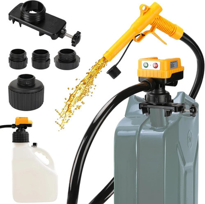 #ad 4.5 GPM Cordless Fuel Transfer Pump with 51#x27;#x27; PVC Hose Compatible with Dewalt 2 $94.99