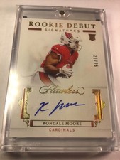 2021 Panini Flawless Rookie Debut Signatures Rondale Moore Cardinals Auto 21/25