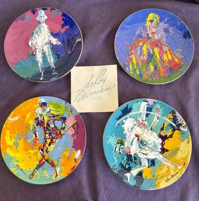 Set Of 4 Vintage 1970s Royal Doulton Leroy Neiman Collector Plates