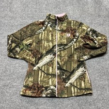 Mossy Oak Break-Up Infinity Jacket Girls Medium 8-10 Camo Fleece Zip Hunting