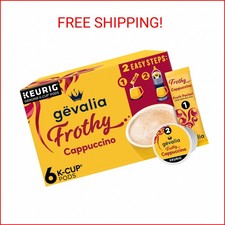 Gevalia Frothy 2-Step Cappuccino Espresso Keurig K-Cup Coffee Pods  Froth 6ct 
