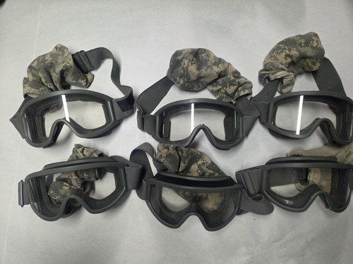 Set Of 6-Used ESS Land Ops Unit Issue Striker Series Goggles