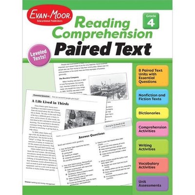Reading Comprehension, Paired Text, Grade 4 by Evan-Moor Educational Publishers