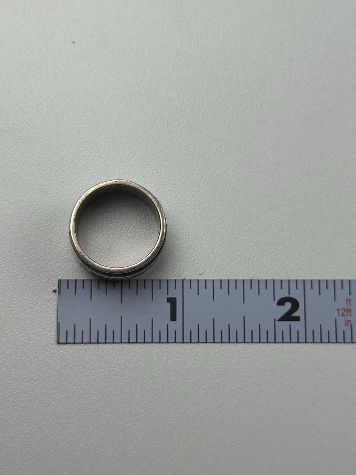 Geoart Sterling Silver Ring Patterned Size 6.5 - image 2