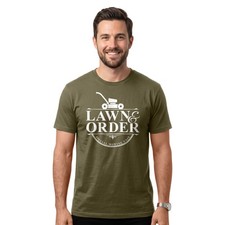 Lawn & Order T-Shirt | Funny Lawn Mowing Shirt | Gardening & Landscaping Gift