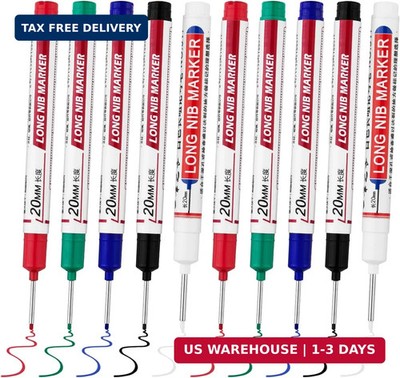 10 PCS Long Head Deep Hole Marker Pens,20mm Long Nib Marker, Longs Nose Markers,