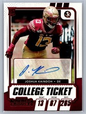 Joshua Kaindoh 2021 Contenders Draft Picks College Ticket Red Auto #325