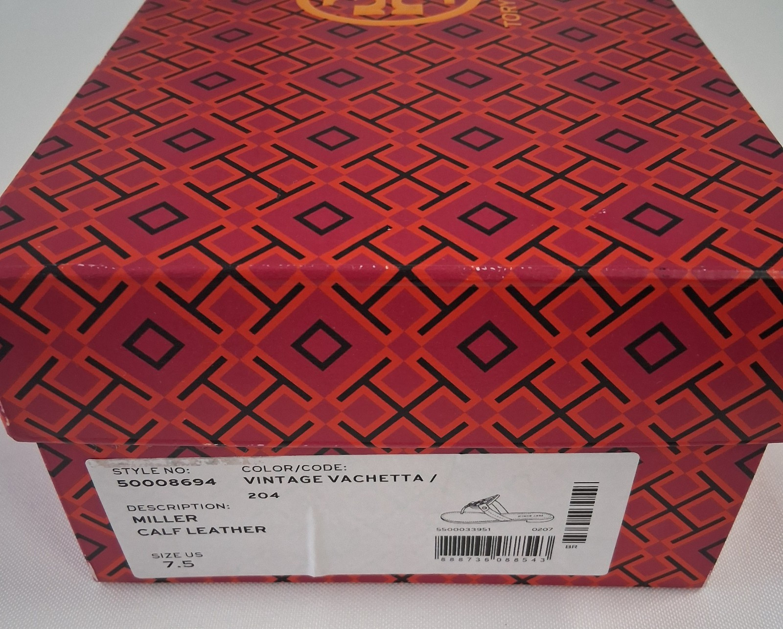 Tory Burch Women's Miller Sandals, Vintage Vachetta, Brown, Tan, 7.5 Medium US thumbnail 9