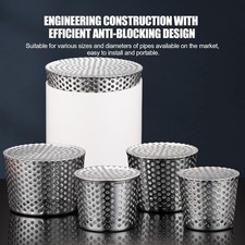 Metal Mesh Gutter Leaf Debris Mud Trap Guards Drain Pipe Cover Downpipe