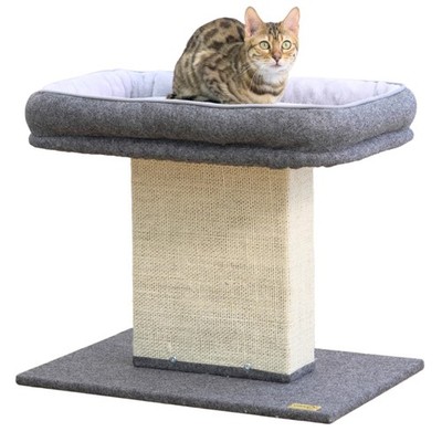 Mellow 2-Level 19'' Cat Tree with Large Washable Replaceable Bed, Big Sisal Po...